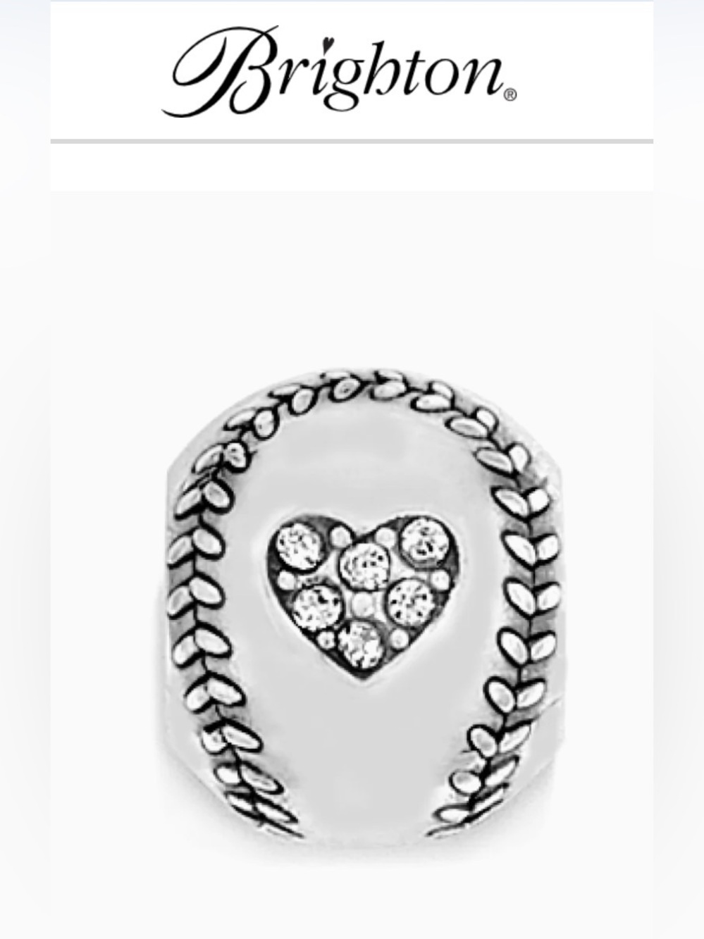 ⚾️ BRIGHTON Baseball Charm Bead for Charm Bracelet or Necklace!